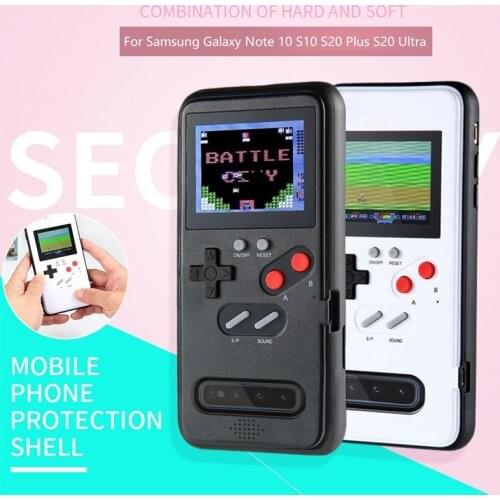Fashion Silicone TPU+PC Phone Case For Samsung Galaxy 10 Gameboy Color Screen 3D Retro Classic Game Tetris Console Case Coqe