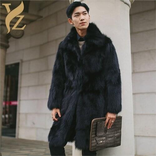 2021 Whoelsale Promotion Fox Fur Jackets Nature Fox Fur Coats Men Winter Tops And Blouses Match Plus Size Real Fur Coat Fashion