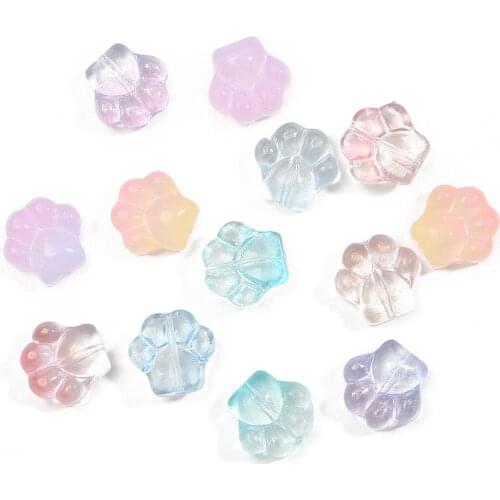 New Arrival 10pcs/lot Cat Claw Loose Beads Glass Beads Handcraft Accessories For DIY Jewelry Making Bracelet Necklace Findings