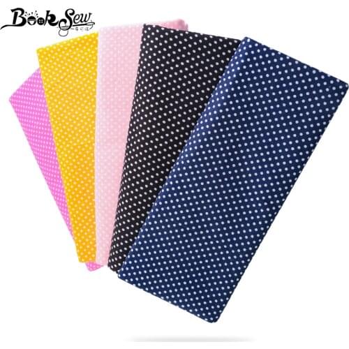 New Arrivals Printed Little White Dots Design Patchwork Dark Blue Cotton Fabric Tecidos Telas Clothes Sewing Home Textile Crafts