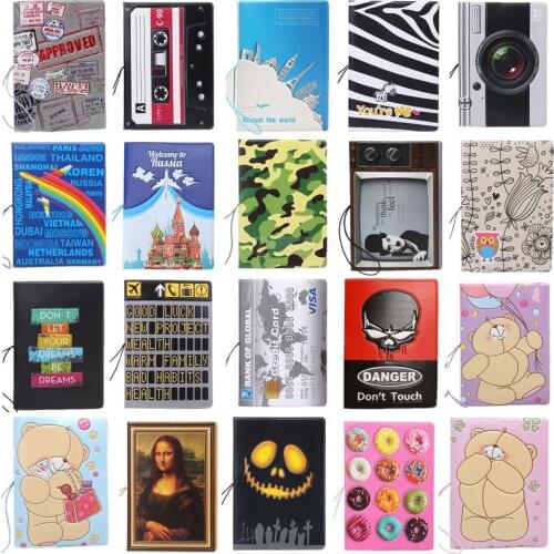 New boys like cool cartoon passport holders, men travel passport cover, pvc leather 3D Design 22 different styles to choose