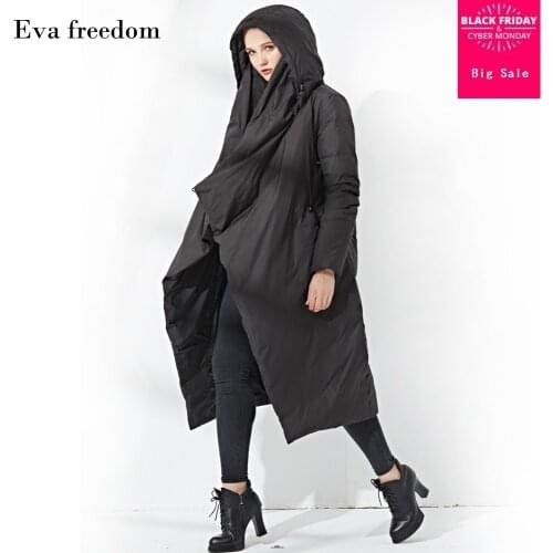 Winter fashion brand over the knee longer 90% real duck down coat female hooded single breasted with belt warm down coat wq117