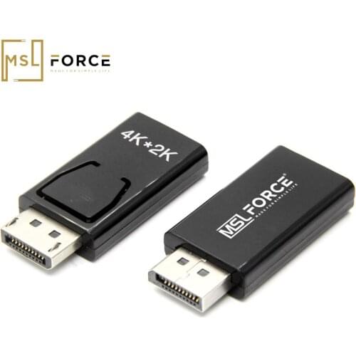 MSLFORCE 4K DisplayPort mini DP Male to HDMI Female Converter Adapter for Video Audio converter for HDTV PC