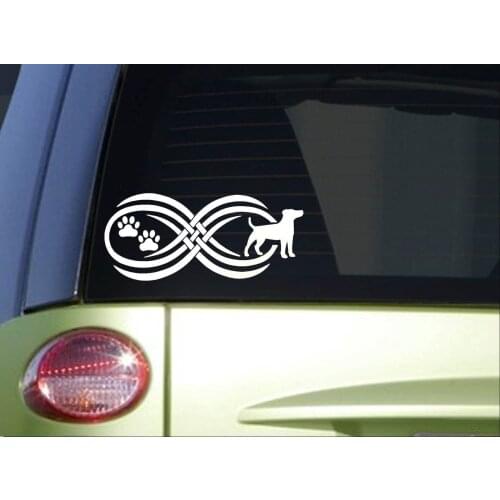Tribal Jack Russell Infinity Sitcker 8.5 inch wide decal Car Sticker
