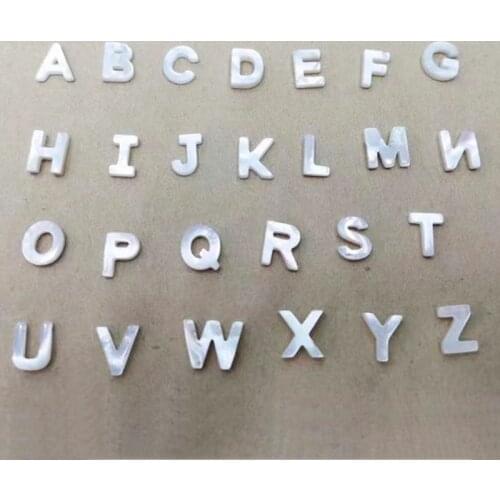 1pc Shell Alphabet Accessories Initial Pendant A-Z Letters Natural White Shell DIY Letter Jewelry Making Wholesale Name Pendant