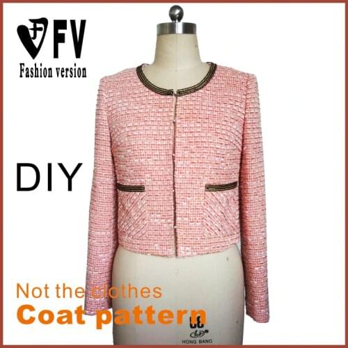 DIY handmade clothing cutting drawings custom womens short coat 1:1 pattern physical BWT-8