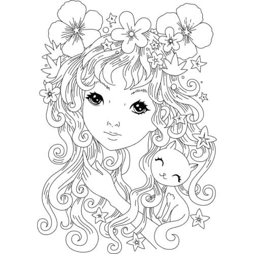 10*6 Girl rubber stamp Transparent Clear Stamps Silicone Seals for DIY scrapbooking photo album Card Making