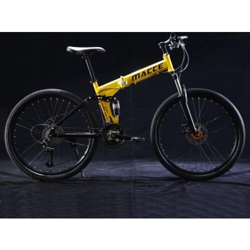 26 Inch Mountain Bicycle Folding Bike Speed Double Shock Absorption Off Road Adult Man and Women Student Cycling