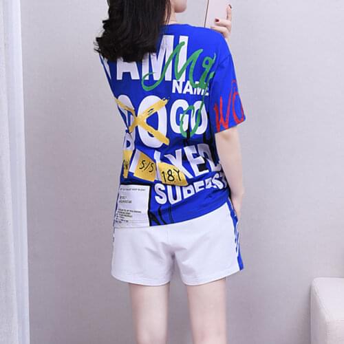 Sports Suit Womens Foreign Style 2020 New Summer Fashion Fashion Shorts Leisure Two-Piece Set