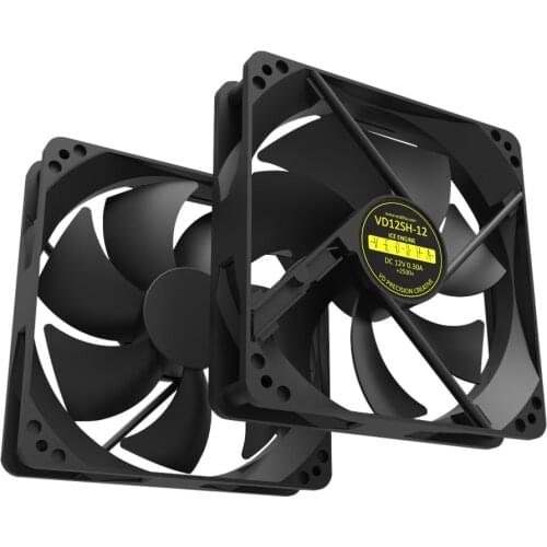 Standard Case Miner Fans Low Noise VEDDHA 2800 RPM Sleeve Silent Mini 12cm Computer Cooling Mining Rig Fan 120MM For V3C V3D T2