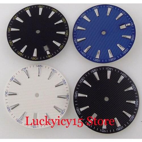 Sterile Nologo fit NH35A Watch Dial 33.5mm Steel Luminous Marks Date Window
