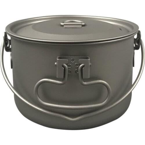 Jolmo Lander Titanium Pot with Bail Handle Outdoor Ultralight Folding Pot 800ml