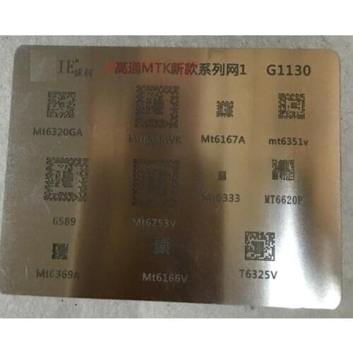 1pcsBGA reballing reball stencil for MT6320GA MT6589WK MT6167A MT6351V MT6753V MT6333 MT6620P MT6369A MT6166V MT6325V