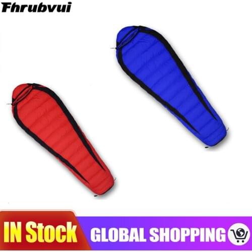 1 kg Outdoor Camping Ultralight Tent Mummy White Goose Down Three Season Sleeping Bag Nylon Bag Portable