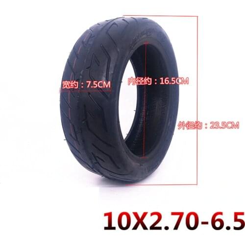 10x2.70-6.5 Vacuum Tubeless tire Tyre For Balance E-Scooter Motor Electric 10 inch Scooter Go karts ATV Quad Dualtron