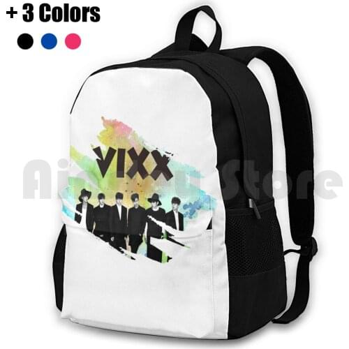 Vixx Outdoor Hiking Backpack Waterproof Camping Travel Kpop Vixx Hongbin Leo Hyuk Ken Ravi Watercolor Cha Hakyeon Colorful Music