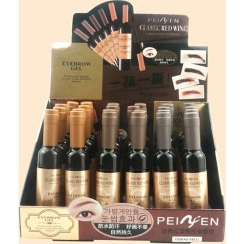 3 Colors Waterproof Eyebrow Dye Gel Natural Lasting Dye Tattoo Pen Soft Brush Quick-drying Non-smudge Moisturizing Mascara TSLM1