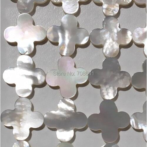 100pcs Flat Four leaf Clover MOP Shell Cabochons Stone Double Sides Flat Cabochon CABs Jewelry Wholesale