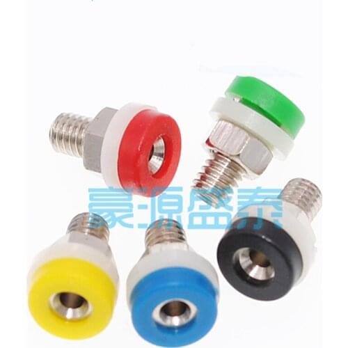 20PCS/Lot 2mm banana socket/Plug Connector PCB Panel For power terminal test hole seat Red/Blue/Yellow/Green/Black