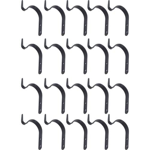 20Pcs Wall Hook Key Hooks Hangers Black Wall Mounted Hooks Rustic Key Coat Bag Hat Hanger 56*10mm Hooks Wall Hanging Hooks