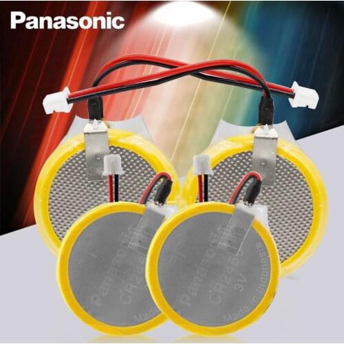 4pc New Original Panasonic CR2450 battery with solder pin plug wire bonders CR 2450 3V AFPX-BATT FP-X Series PLC Batteries