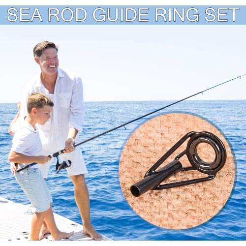 80pcs Fishing Rod Guide DIY Sea Rod Steel Ceramic Guide Ring Stainless Steel Ceramic Ring Tip Top Saltwater Freshwater Accessory