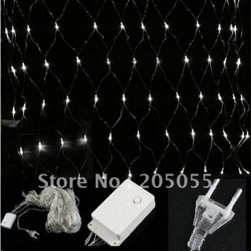 96leds mesh net string light 1.5m x 1.5m Web Fairy Light Christmas Wedding Party Garden Xmas Garland tree Decor-4 Colors option