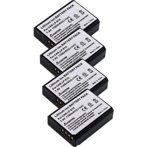 4x Battery For Canon EOS 2000D, EOS 3000D, EOS 4000D Digital SLR Camera