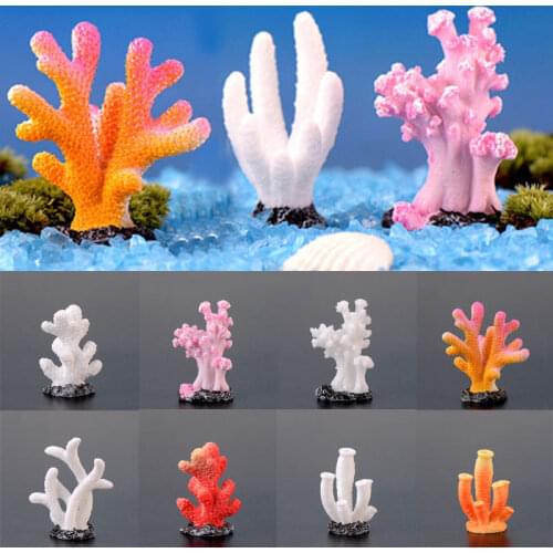 Aquarium Decor Artificial Coral Cute DIY Gifts Fish Tank Decoration Artificial Coral Small Ornaments Colorful Aquarium Ornaments