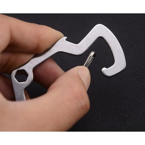 Mountaineer Climb Camp Hike keychain Multi Tool Multipurpose Gadgetr Mountain Outdoo Carabiner Buckle Multifunction