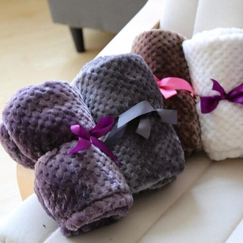 70*100cm Small Blanket Flannel Aircraft/Sofa Use Office Children Blanket Towel Travel Fleece Mesh Blanket Throw Mantas Para