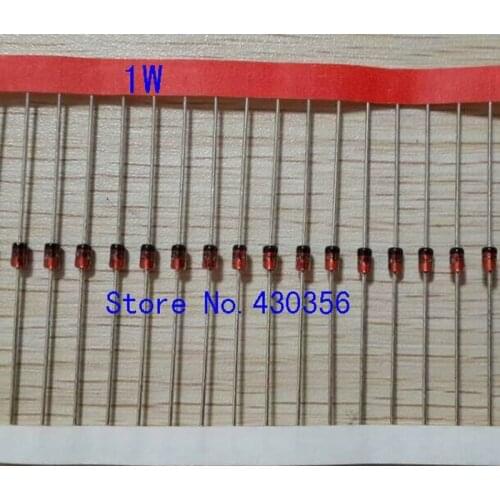 100pcs 1W Zener diode DO-35 1N4728A 3V3 1N4727A 3V0 1N4733A 5V1 1N4732A 4V7 1N4731A 4V3 1N4730A 3V9 1N4729A 3V6
