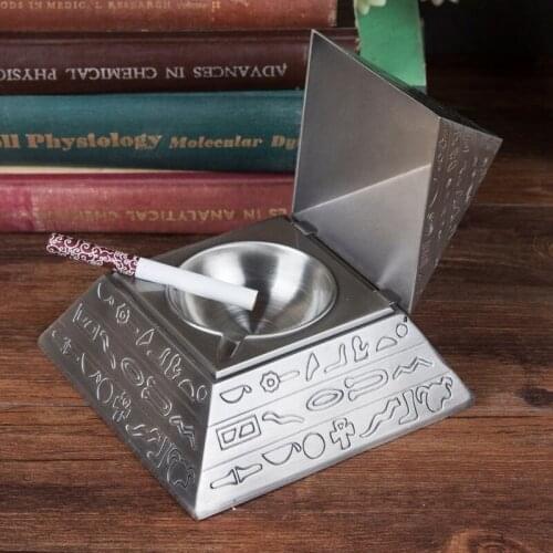 Egyptian Pyramids metal ash tray with lid vintage ashtray egyptian deoration ashtray with cover for smoking AT011