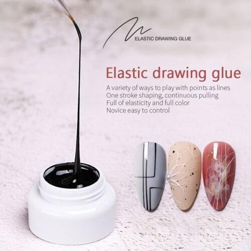 3 Colors Spider Glue Gel Nail Polish One-time Molding Creative Drawing Stretch Painted DIY Resin Hybrid Varnishes Nail Art Glue