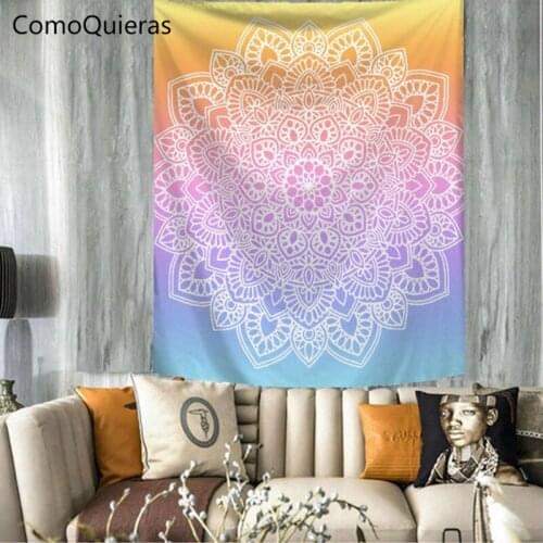 Teen Girls Wall Hanging Cloth Bohemian Mandala Tapestry Digital Printing Background Wall Painting Room Decoration Accessories