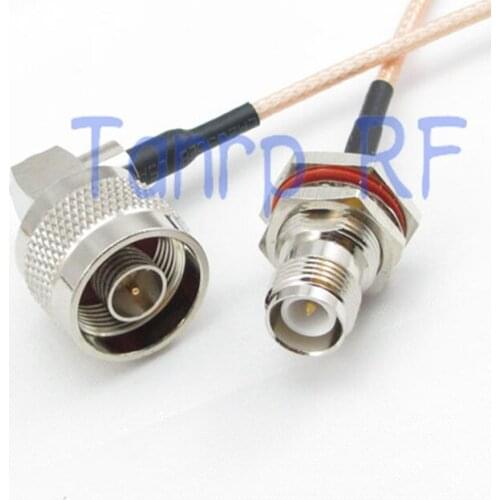 15CM Pigtail coaxial jumper cable RG316 extension cord 6inch N male right angle to RP TNC female jack RF adapter connector