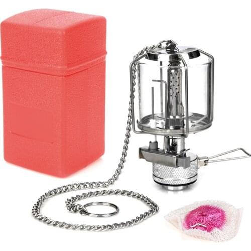 Mini Camping Gas Lamp 80LUX Portable Gas Light Hanging Tent Lamp for Travel Hiking Backpacking Fishing