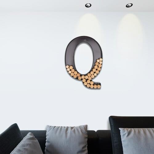 Letter wine cork container Art Wall Decor Metal Wall Decorative Cork Holder Gifts for Wine Lovers vintage home decor