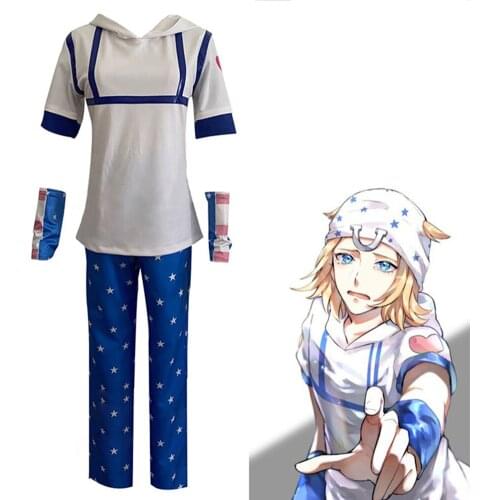 Anime JoJos Bizarre Adventure Johnny Joestar Cosplay Costume Uniform Suit Halloween Carnival Costumes