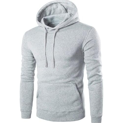 Fashion Men hoodie Autumn Winter Solid color Casual Long sleeve Sweatshirt New mens big pocket hooded Pullover Brand clothing