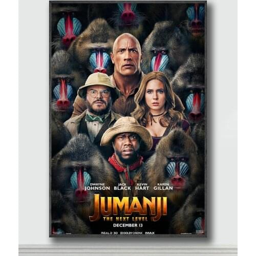 NJ121 Jumanji The Next Level Movie 1 Silk Posters and Prints wall art Art Poster Home Decor