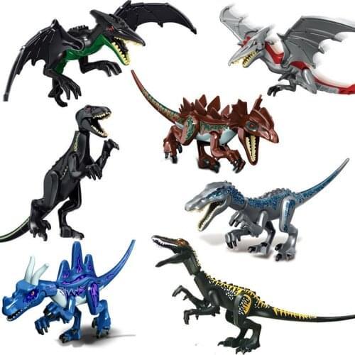 Jurassic Dinosaur Park Indominus Rex Dinosaurs Tyrannosaurus Tiny Models Building Block Toys Animals Gift For Kids