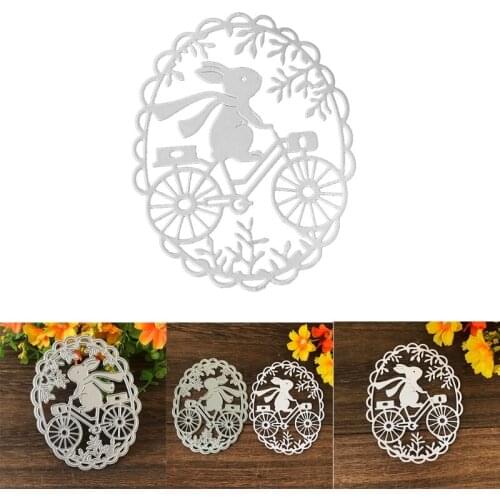 Easter Bunny Wreath Metal Cutting Dies Stencil Scrapbooking DIY Album Stamp Paper Card Embossing Decoration