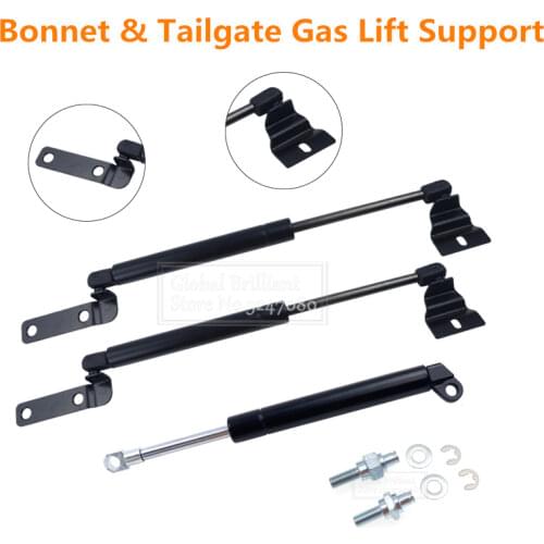 Front Engine Bonnet & Rear Truck Tailgate Gas Spring Shocks Lift Supports Struts Bars Rods For Toyota Hilux Vigo SR5 2005-2014