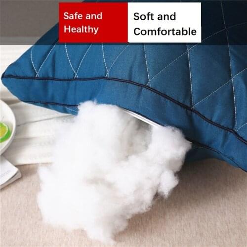 1pc Soft Brushed Fabric Hing Resilient Neck Pillows Hotel Memory Pillow for Health Sleeping Home Use 600g