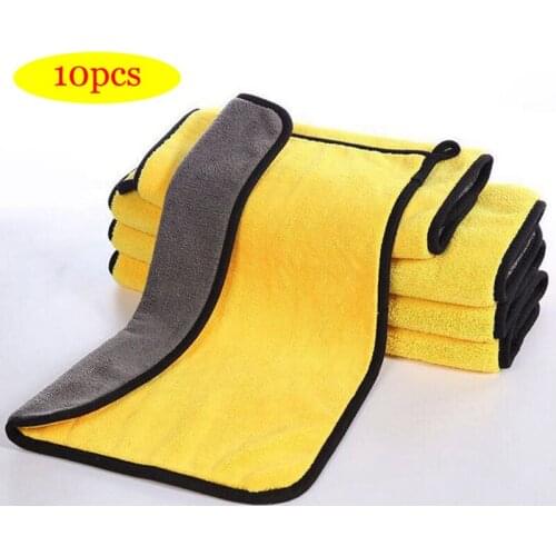 30x30/60CM Car Wash Microfiber Towel Car Cleaning Drying Cloth Hemming Car Care Cloth Detailing Car Wash Towel For Toyota