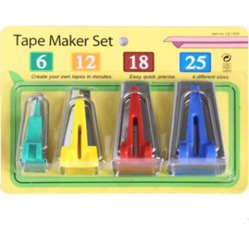 Sewing Accessories Bias Tape Makers - 5 size 6mm 12mm 18mm 25mm bias binding tape maker