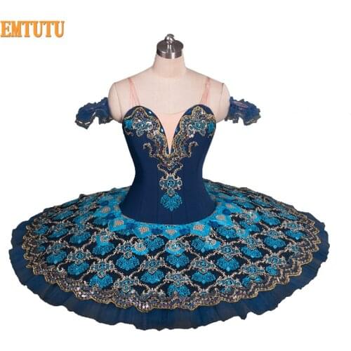 Adult Professional Ballet Tutu Blue Gold Women Le Corsaire Performance Tutu La Fillle du Pharaon Classical Ballet Costume