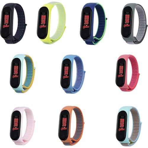 Suitable For Mi Band 5 Bracelet StrapSuitable For Xiaomi MiBand 5 3 4 Wristband One Nylon Loop Replacement Wristband