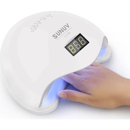 SUNUV SUN5 48W LCD Dual UV LED Nail Lamp Nail Dryer Gel Polish Curing Light with Bottom 30s/60s Timer Nail Art Tool